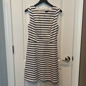 Navy blue striped dress